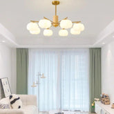 Cloud-Shaped Shade Wooden Living Room Pendant Light - Clowas